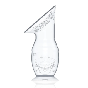 Silicone manual breast pump, designed for convenience and comfort during breastfeeding journeys.