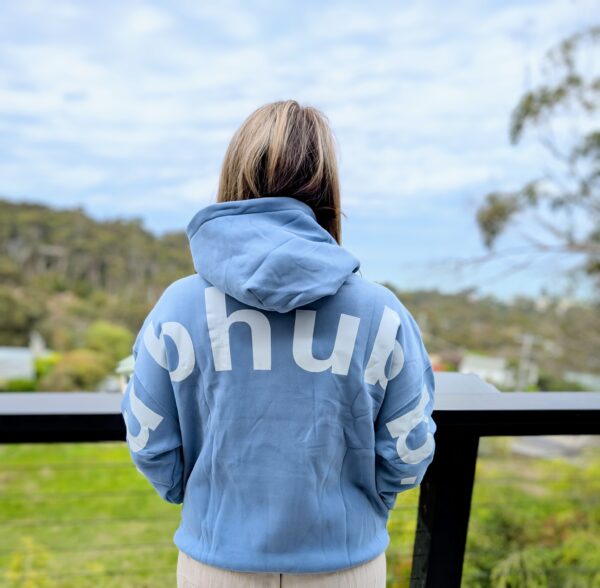 Close-up of the soft fabric of the hoodie, designed for warmth and comfort for everyday wear.