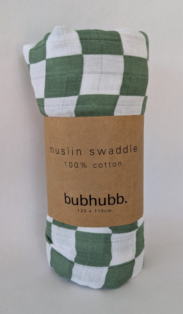 A collection of cotton muslin swaddles in five unique prints, perfect for newborns.