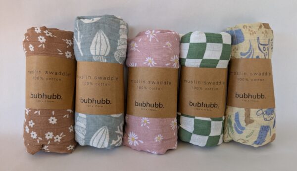 cotton muslin swaddle.
