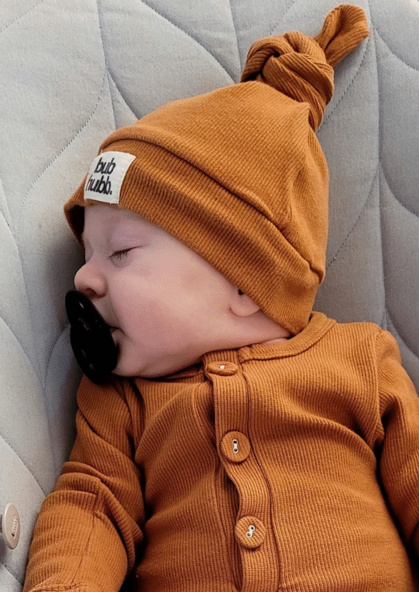 newborn organic cotton beanie. - Image 2