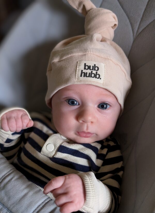 newborn organic cotton beanie.